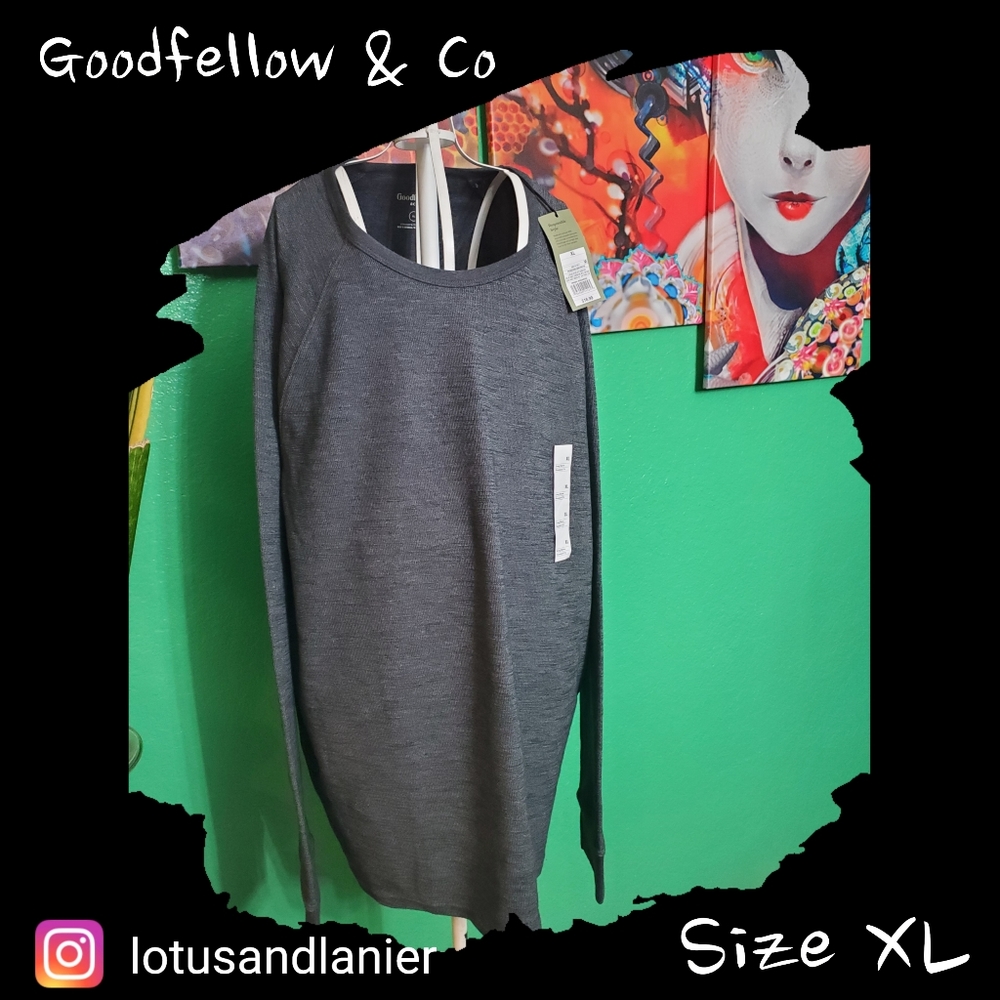 Goodfellow & Co Blue  Gray Standard Top Sz XL